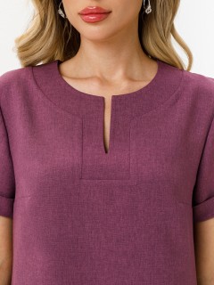 Платье короткое с разрезом в бордовом цвете Diolche(фото5)