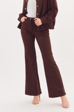 Брюки клёш коричневые Braslava(фото3)