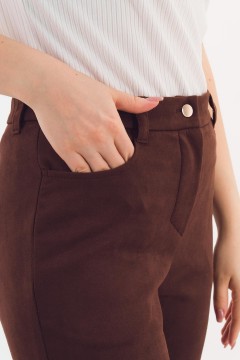 Брюки клёш коричневые Braslava(фото4)
