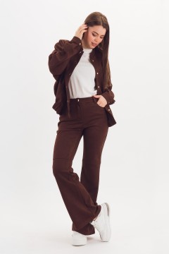 Брюки клёш коричневые Braslava(фото2)