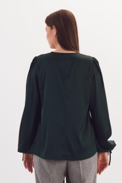 Блузка зелёная с длинными рукавами Braslava(фото6)