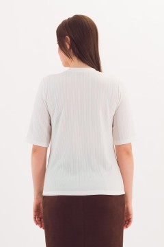 Футболка трикотажная молочного цвета Braslava(фото4)