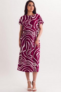 Платье бордовое с кулиской Braslava