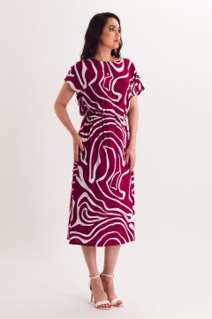 Платье бордовое с кулиской Braslava(фото2)