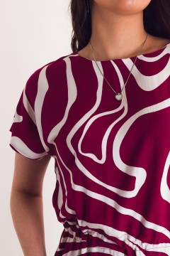 Платье бордовое с кулиской Braslava(фото3)