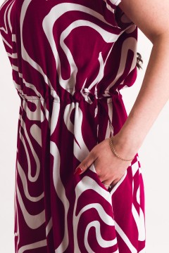 Платье бордовое с кулиской Braslava(фото4)