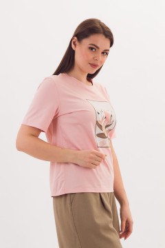 Футболка трикотажная светло-персиковая Braslava(фото3)