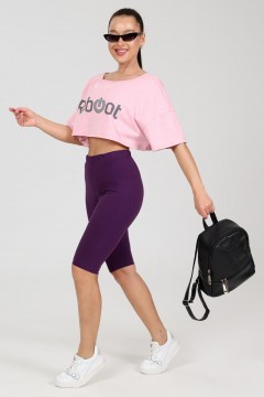 Велосипедки трикотажные в цвете баклажан Iv-capriz