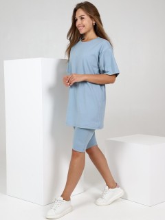 Велосипедки трикотажные в серо-голубом цвете Iv-capriz(фото5)