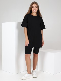 Велосипедки трикотажные в чёрном цвете Iv-capriz(фото4)