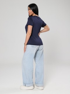 Футболка трикотажная тёмно-синего цвета Iv-capriz(фото7)