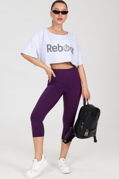 Бриджи трикотажные в цвете баклажан Iv-capriz