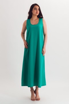 Сарафан льняной ярко-зелёный Braslava
