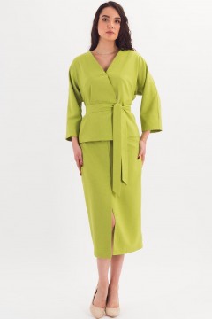 Юбка удлинённая светло-зелёного цвета Braslava