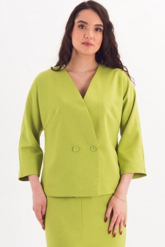 Жакет укороченный светло-зелёный Braslava