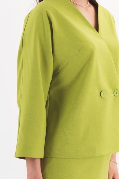 Жакет укороченный светло-зелёный Braslava(фото4)