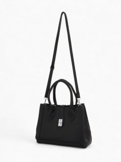 Сумка женская тоут чёрная на молнии Textura(фото5)