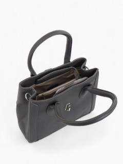 Сумка женская тоут тёмно-серая на молнии Textura(фото4)