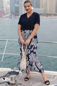 Платье макси с воланом Dora