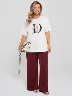 Футболка трикотажная белого цвета с принтом Dora(фото4)