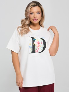 Футболка трикотажная белого цвета с принтом Dora(фото6)