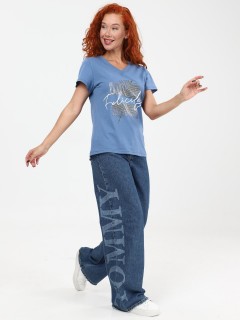 Футболка трикотажная цвета индиго Iv-capriz(фото5)