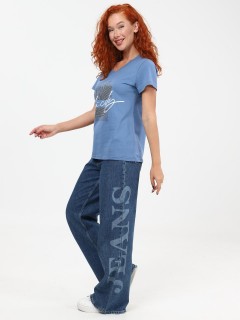 Футболка трикотажная цвета индиго Iv-capriz(фото8)