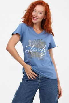 Футболка трикотажная цвета индиго Iv-capriz