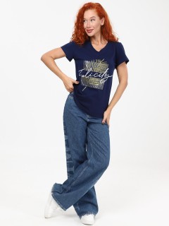 Футболка трикотажная чернильного цвета Iv-capriz(фото2)