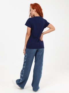 Футболка трикотажная чернильного цвета Iv-capriz(фото8)