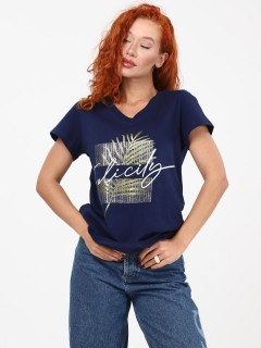 Футболка трикотажная чернильного цвета Iv-capriz(фото3)