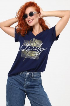 Футболка трикотажная чернильного цвета Iv-capriz