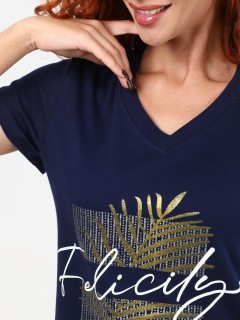 Футболка трикотажная чернильного цвета Iv-capriz(фото5)