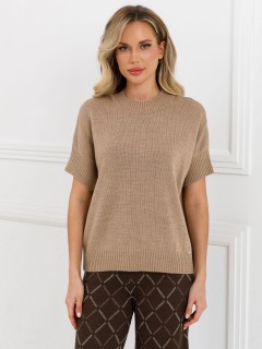 Джемпер вязаный бежевого цвета Priz(фото4)