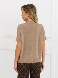 Джемпер вязаный бежевого цвета Priz(фото6)