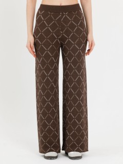 Брюки вязаные коричневого цвета  Priz(фото3)