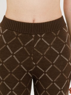 Брюки вязаные коричневого цвета  Priz(фото4)