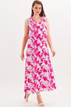 Платье длинное летнее цвета фуксии Braslava
