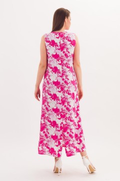 Платье длинное летнее цвета фуксии Braslava(фото4)