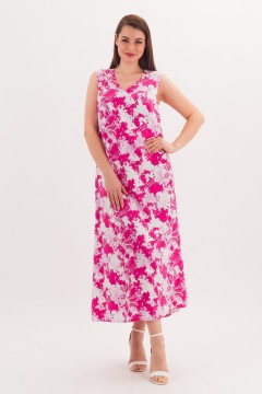Платье длинное летнее цвета фуксии Braslava(фото2)
