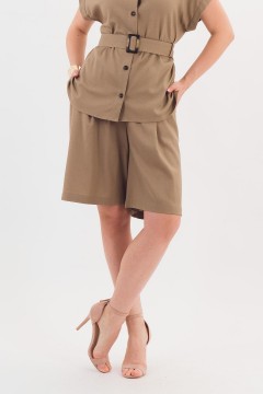 Шорты-бермуды тёмно-бежевые с карманами Braslava(фото2)