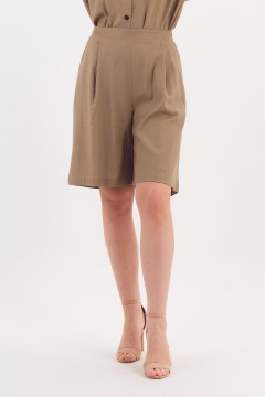 Шорты-бермуды тёмно-бежевые с карманами Braslava(фото4)