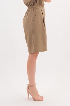 Шорты-бермуды тёмно-бежевые с карманами Braslava(фото3)