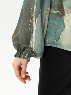 Блузка шифоновая с принтом Diolche(фото3)