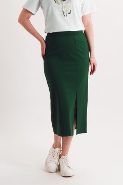 Юбка трикотажная зелёного цвета Braslava(фото2)