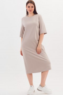 Платье трикотажное светло-бежевое Braslava