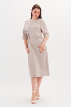 Платье трикотажное светло-бежевое Braslava(фото5)