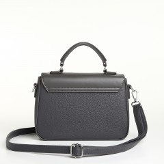 Сумка женская-мессенджер на клапане тёмно-серая Textura(фото7)