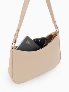 Сумка женская багет на молнии бежевого цвета Textura(фото5)