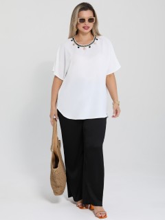 Блузка белая с короткими рукавами Dora(фото2)